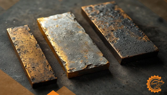 مقایسه سه نمونه برش: اکسیژن سیاه، نیتروژن براق و هوا با لبه زرد